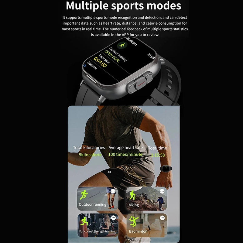 TWS 2 em 1 Smart Sports Watch sem fio Bluetooth Headset Calling Health Monitor Fitness Record Relógios com fone de ouvido